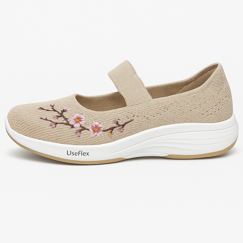 UseFlex – Women's Orthopedic Comfort Shoe with Flower Embroidery CloudPlus™